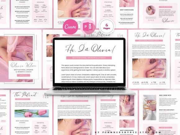 Download ► 6 Page Media Kit Canva Template - Template Collection