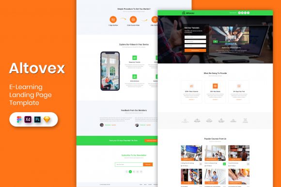 Download E-Learning Landing Page Template - Template Collection