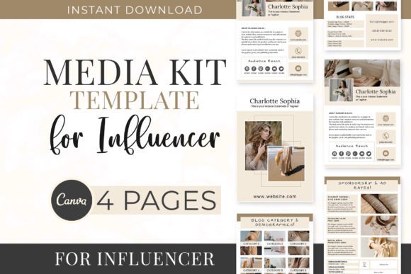 Download 4 Page Media Kit Canva Template - Template Collection