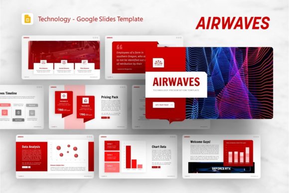 Download Google Slides Template - Airwaves - Template Collection