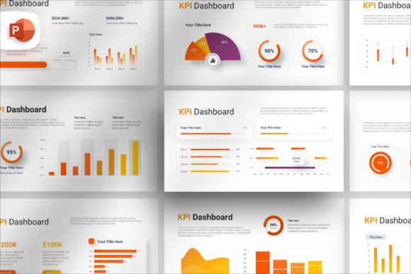 Download KPI Dashboard Report PowerPoint Template - Template Collection