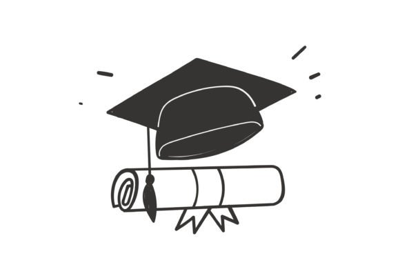 Download Doodle Graduation Cap and Diploma Letter - Graduation Collection