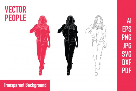 Download Illustration of Casual Women Go to Work - Premium Bundle