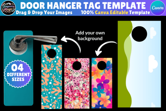 Download Door Hanger Tag Canva Editable Template - Template Collection