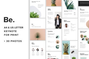 Download Vertical A4 US Letter Keynote Presentation Template +30 Free Photos - Template Collection