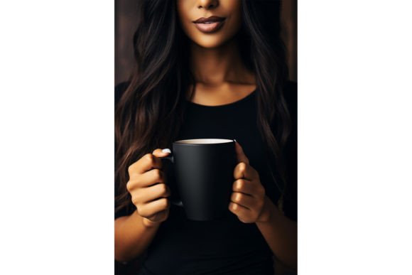 Download Female Holding Black Coffee Mug Mockup - Holding Collection