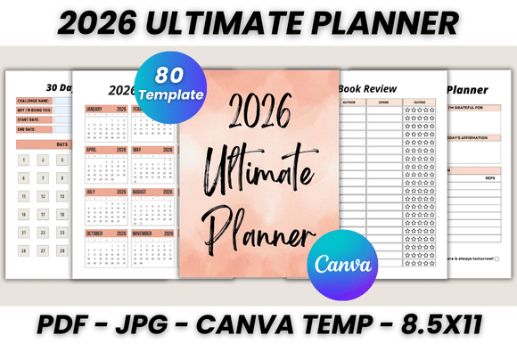 Download 2026 Ultimate Planner Canva Template - Template Collection