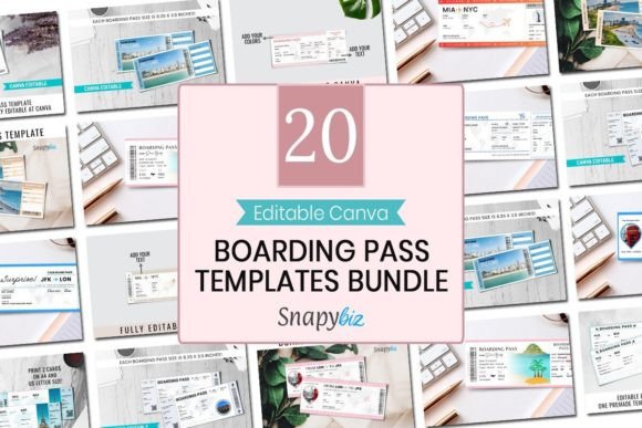 Download Editable Boarding Pass Template Bundle - Template Collection