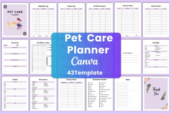 Download Pet Care Planner Canva KDP Template - Template Collection