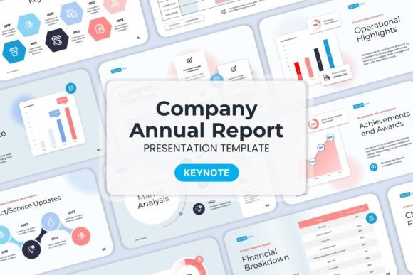 Download Company Annual Report - Keynote Template - Template Collection
