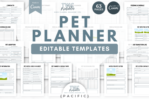 Download Pet Planner Canva Templates | PACIFIC - Template Collection
