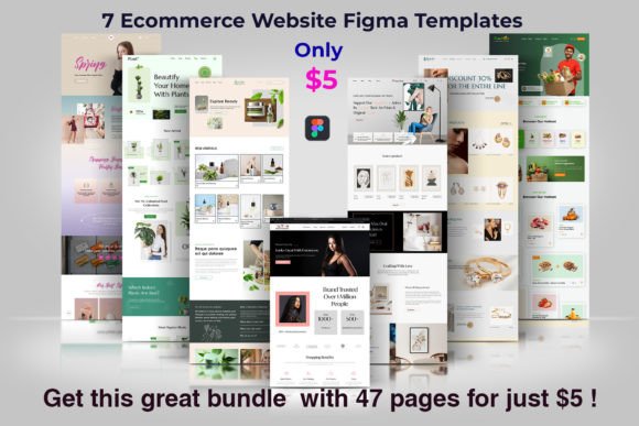 Download 7 Ecommerce Website Figma Templates - Template Collection
