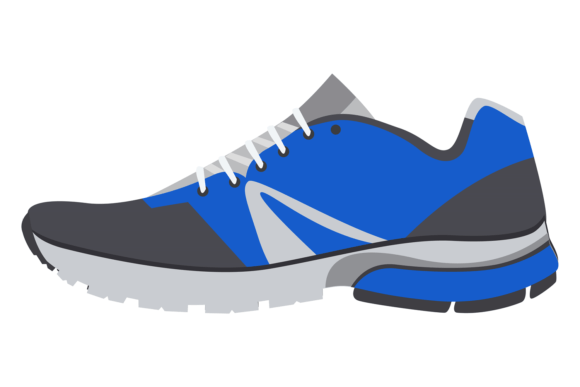 Download Blue Sneaker Icon. Sport Shoe. Casual Fo - Premium Resources