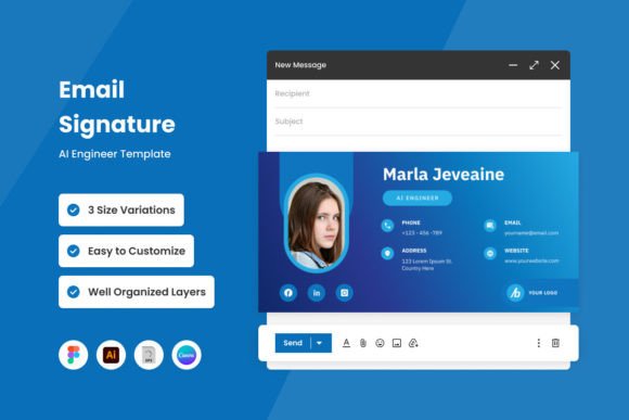 Download AI Engineer - Email Signature Template - Template Collection