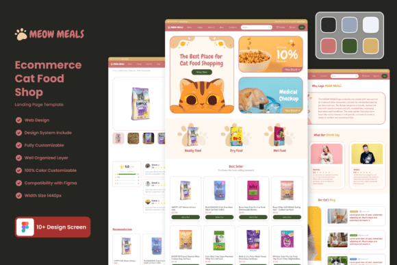 Download Cat Food ECommerce Website Template - Template Collection