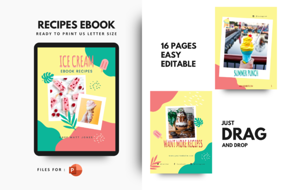 Download Ice Cream Recipe Ebook Powerpoint Template - Template Collection