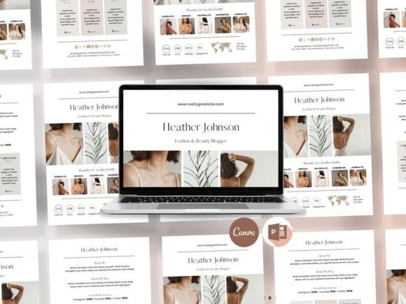 Download 2 Page Media Kit Canva Template, Instagram - Template Collection