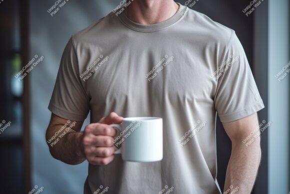 Download Man Holding Mug Mockup Coffee Beverage - Premium Resources