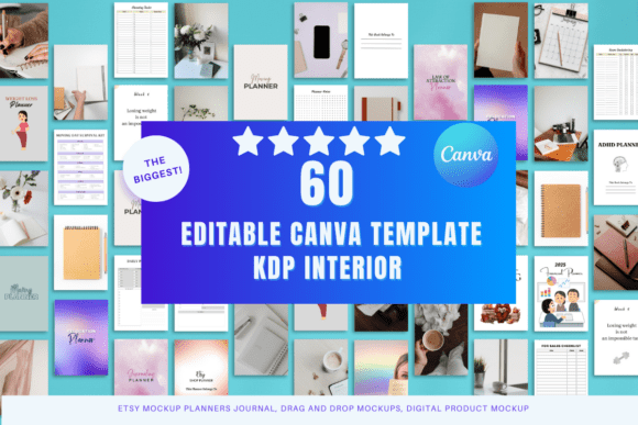 Download About 60 Editable Canva Templates KDP - Template Collection