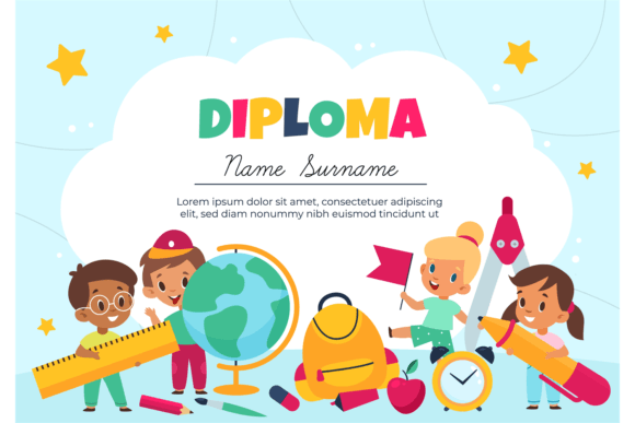 Download Kids School Diploma. Children Graduation - Graduation Collection