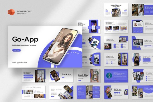 Download Go - Mobile App PowerPoint Template - Template Collection