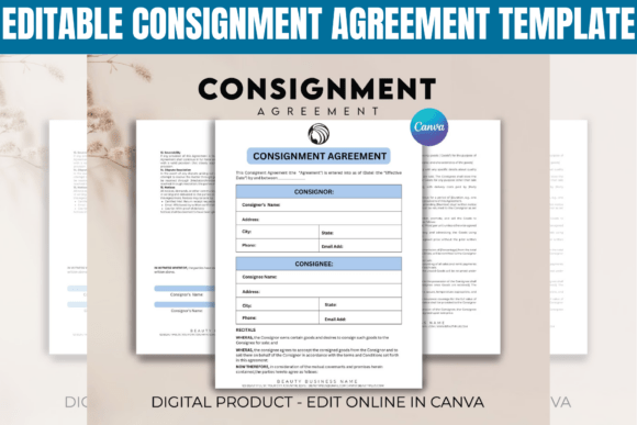 Download Editable Consignment Agreement Template - Template Collection