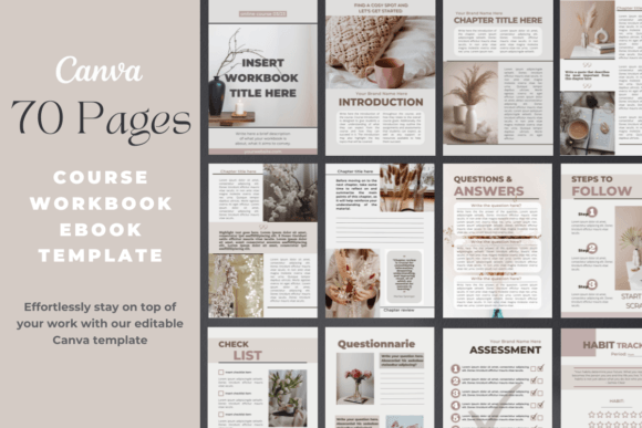 Download Course Workbook / Ebook Canva Template - Template Collection