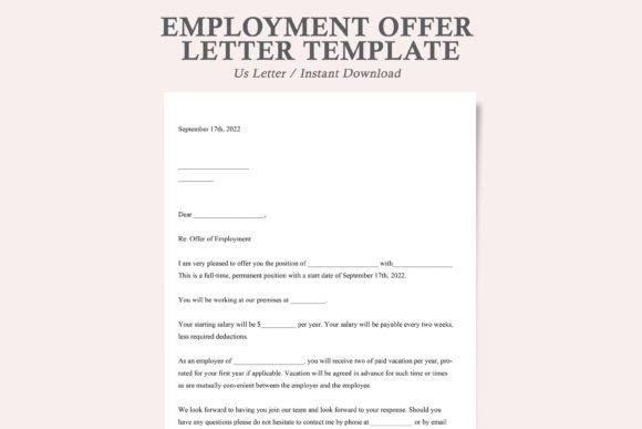 Download Job Offer Template,job Offer Letter - Template Collection