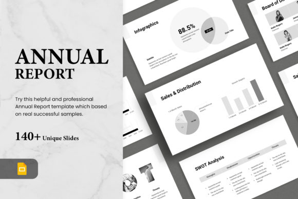 Download Annual Report -  Google Slides Template - Template Collection