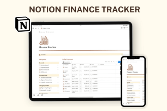 Download Notion Finance Template, Notion Planner - Template Collection